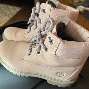 Timberland Women's Light Pink Lace Up Boots